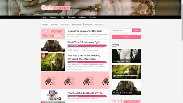 quiznomer website